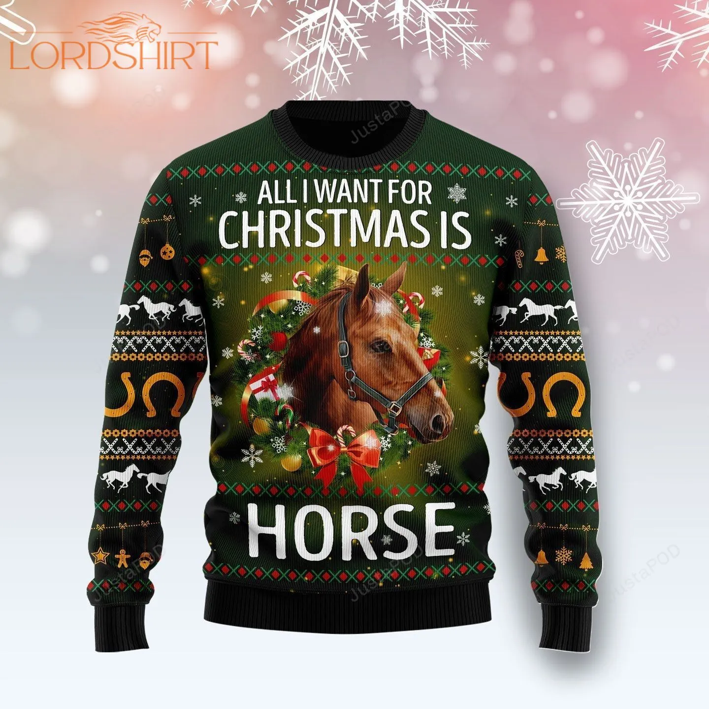 All I Need For Christmas Is Horse Ugly Christmas Sweater