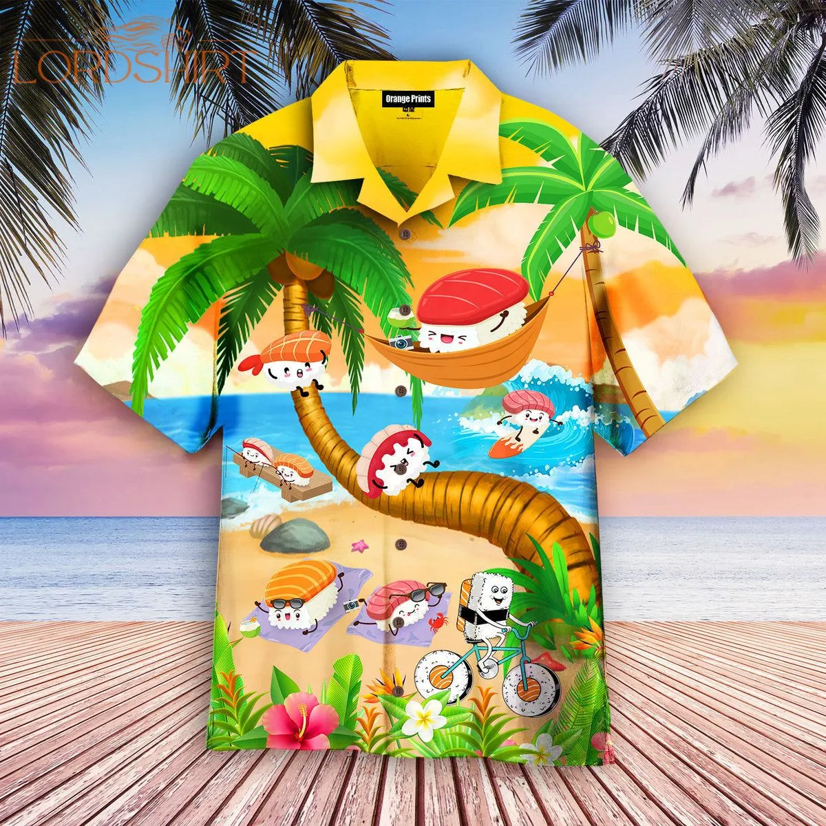 Aloha Sushi Funny Summer Aloha Hawaiian Shirt