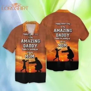 Amazing Daddy Happy Fathers Day Hawaiian Shirt