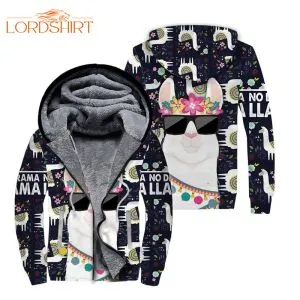 Amazing Llama Fleece Zip Hoodie All Over Print