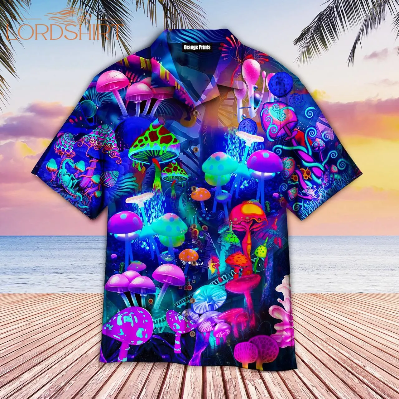 Amazing Magic Mushroom Peace Life Hawaiian Shirt