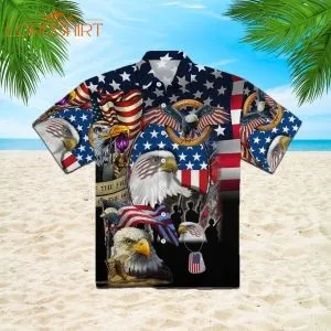 Amazing Patriotic Eagle Hawaiian Shirt