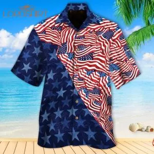 American Flag Hawaiian Shirt