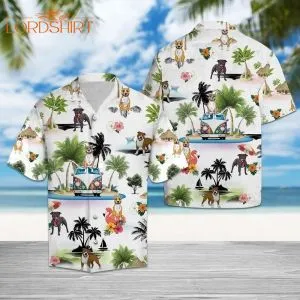 American Staffordshire Terrier Vacation Multicolor Hawaiian Shirt