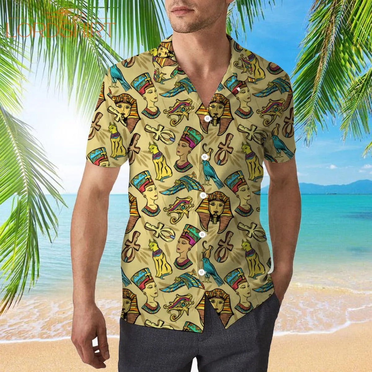 Ancient Egypt Classic Flash Tattoo Style Hawaiian Shirt