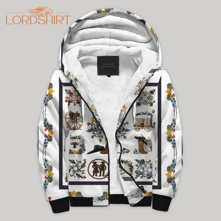 Animals Sherpa Fleece Zip Hoodie All Over Print