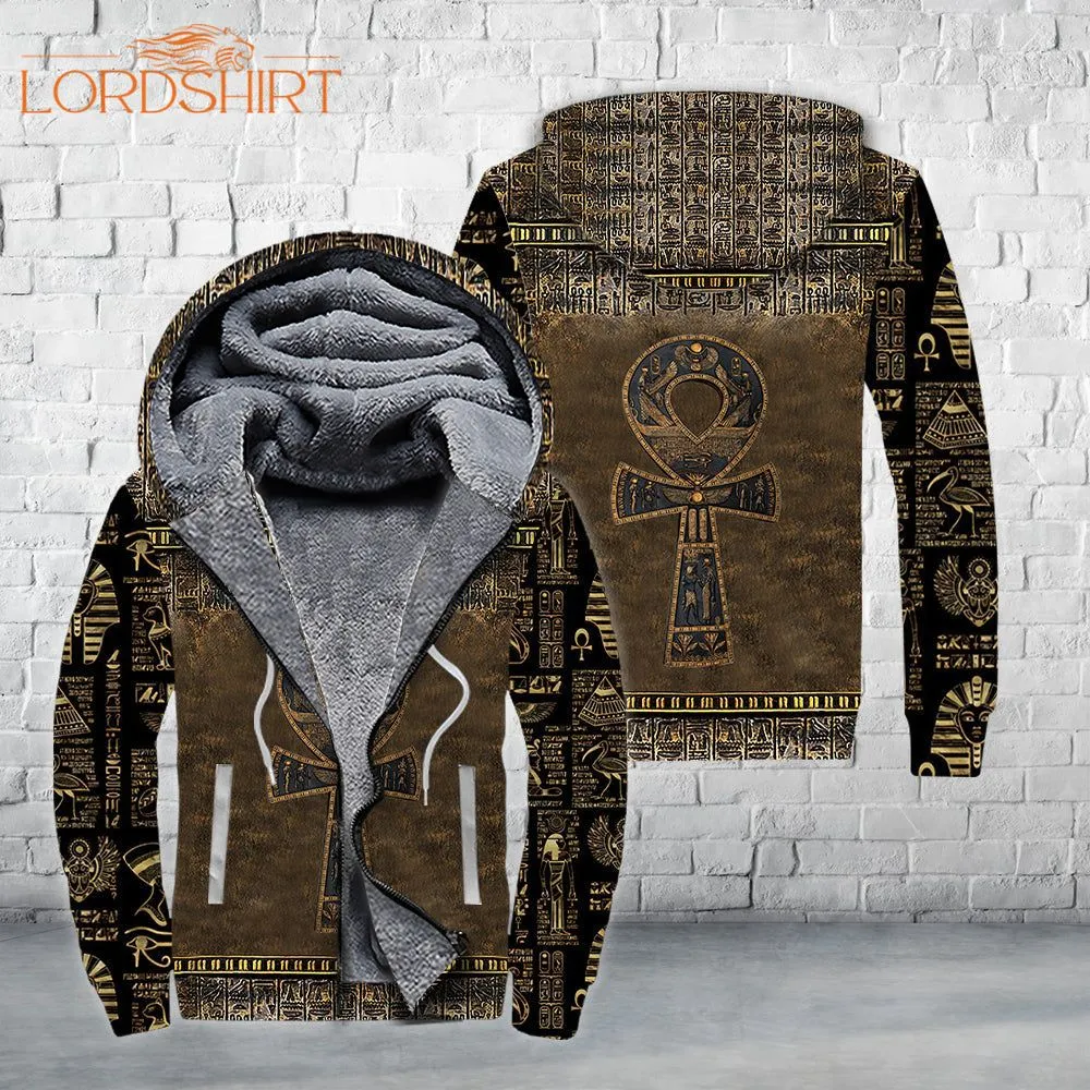 Ankh Ancient Egypt Fleece Zip Hoodie All Over Print