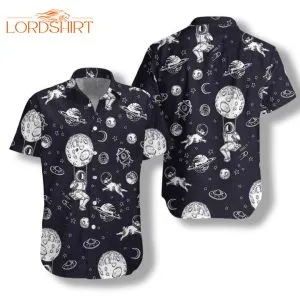 Astronaut And His French Bulldog Hawaiian Shirt