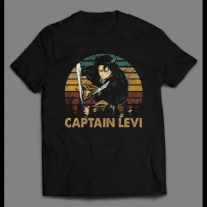 Attack On Titan Captain Levi High Quality Distressed Anime Shirt