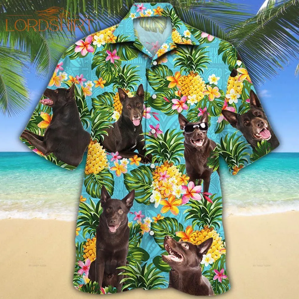 Australian Kelpie Dog Lovers Pineapple Aloha Hawaiian Shirt