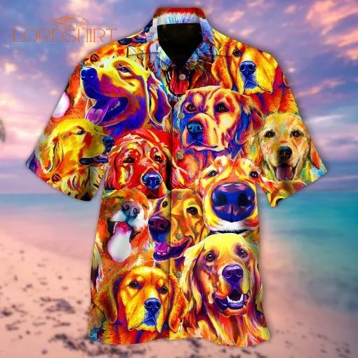 Awesome Golden Retriever Hawaiian Shirt