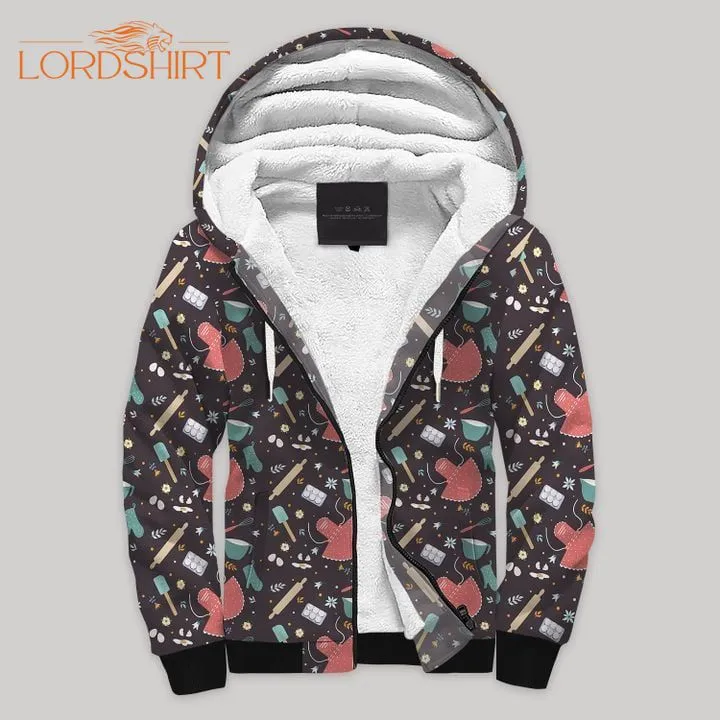 Baking Conversions Fleece Zip Hoodie All Over Print