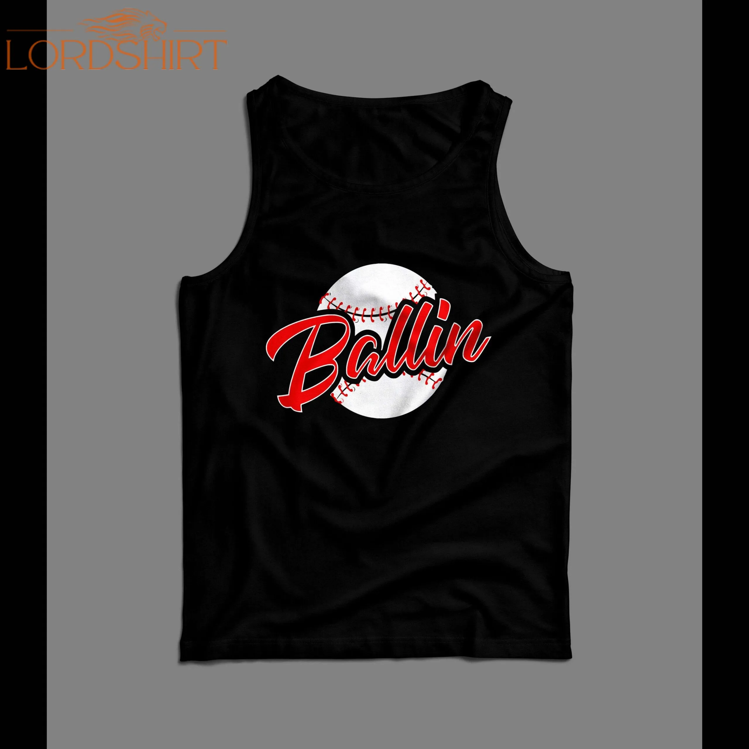 Ballin' Baseball High Quality Mens Tank Top