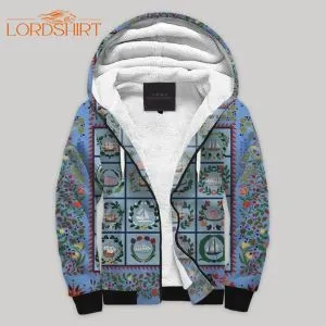 Baltimore Sailboat Blanket Fleece Zip Hoodie All Over Print