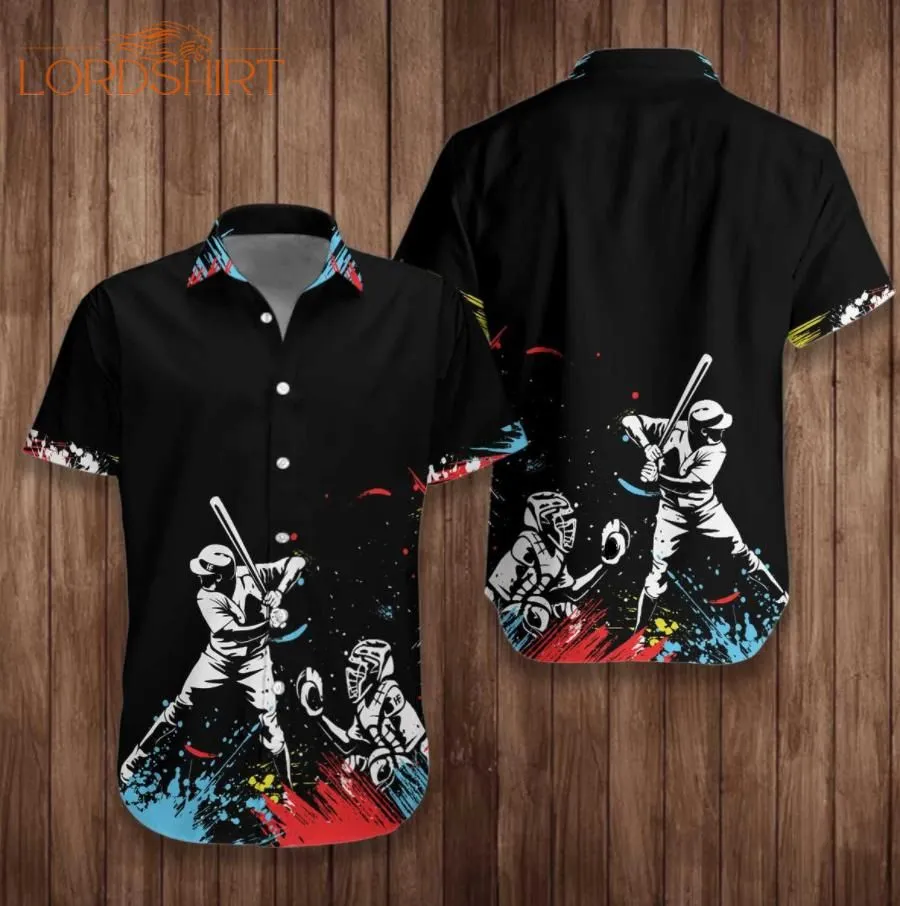 Baseball Coloful Hawaiian Shirt