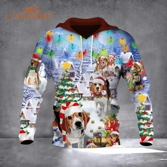 Beagle Merry Christmas 3d All Over Print