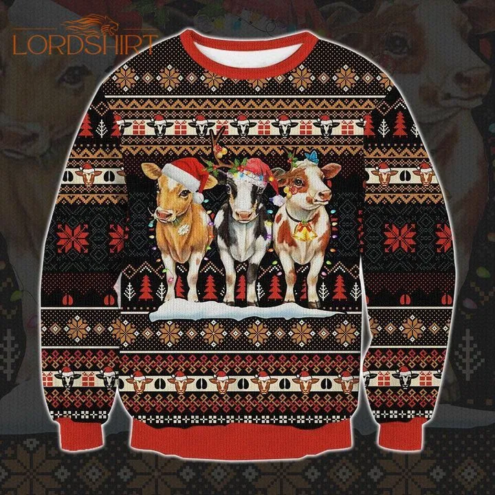 Beautiful Cow Christmas Ugly Christmas Sweater