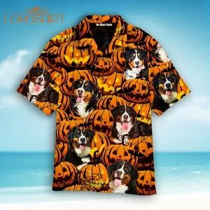 Bernese Mountain Dog Halloween Hawaiian Shirt