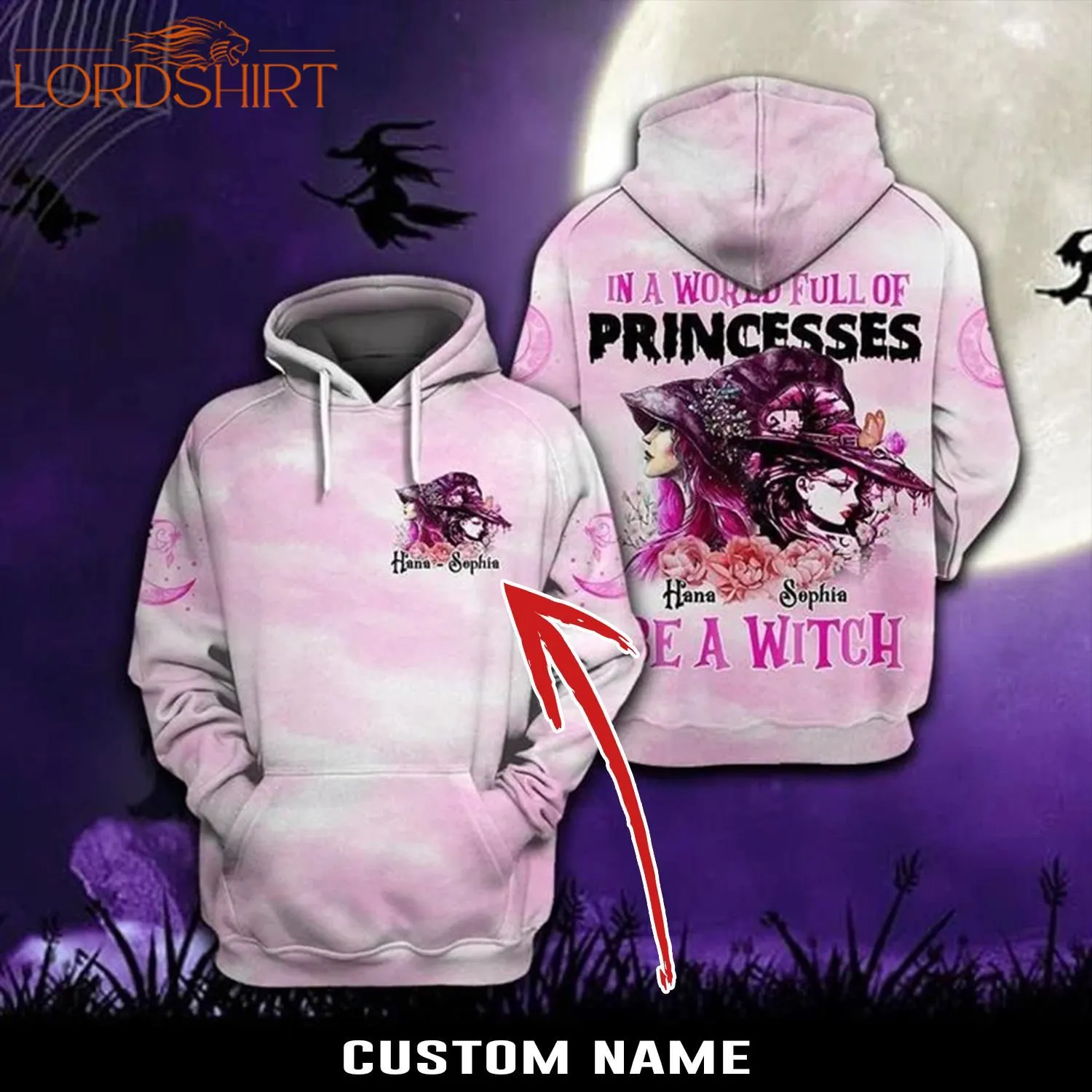 Besties Be A Witch Custom Name 3d All Over Print