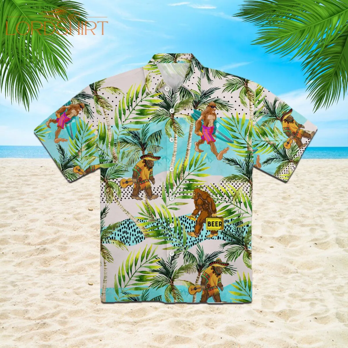 Bigfoot Activities Camping Hawaiian Shirt