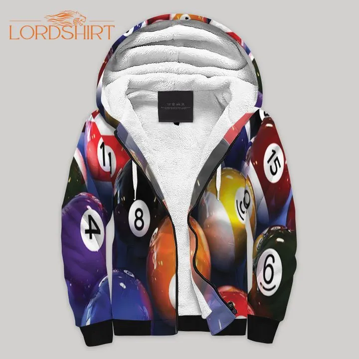 Billiard Blanket Fleece Zip Hoodie All Over Print