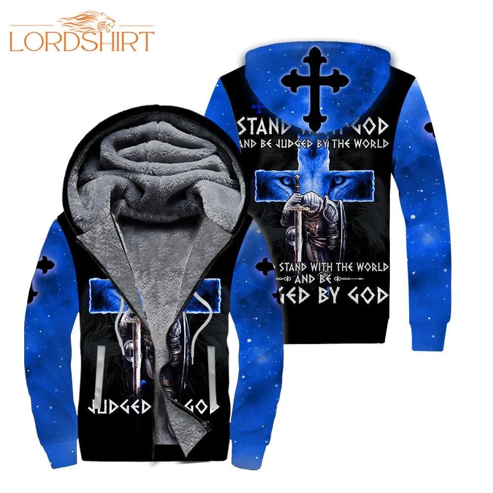 Black Blue God Jesus Fleece Zip Hoodie All Over Print