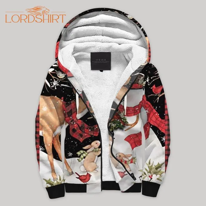 Black Cat Blanket Fleece Zip Hoodie All Over Print