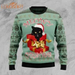 Black Cat Gift Ugly Christmas Sweater