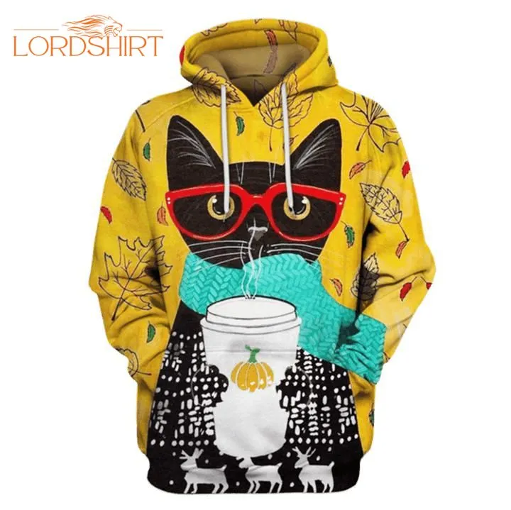 Black Cat Yellow Awesome 3d All Over Print