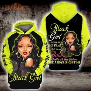 Black Girl Slays Prays Beautiful Custom Name 3d All Over Print