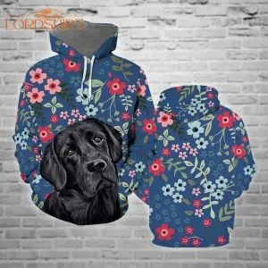 Black Labrador Dog 3d All Over Print