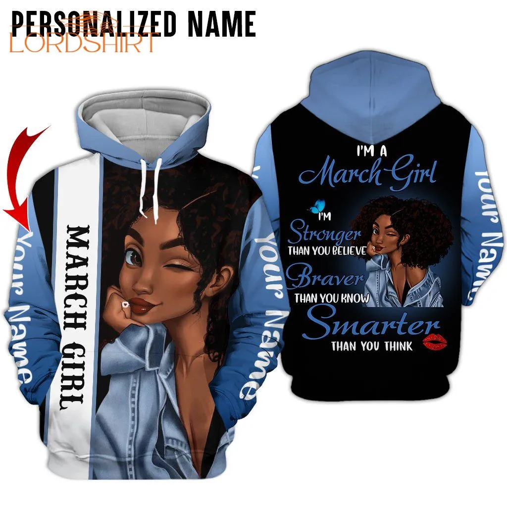 Black Woman March Girl Custom Name 3d All Over Print