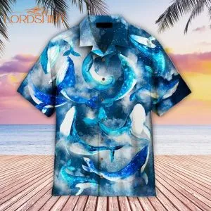 Blue Whale Hawaiian Shirt