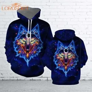 Blue Wolf Fleece 3d All Over Print