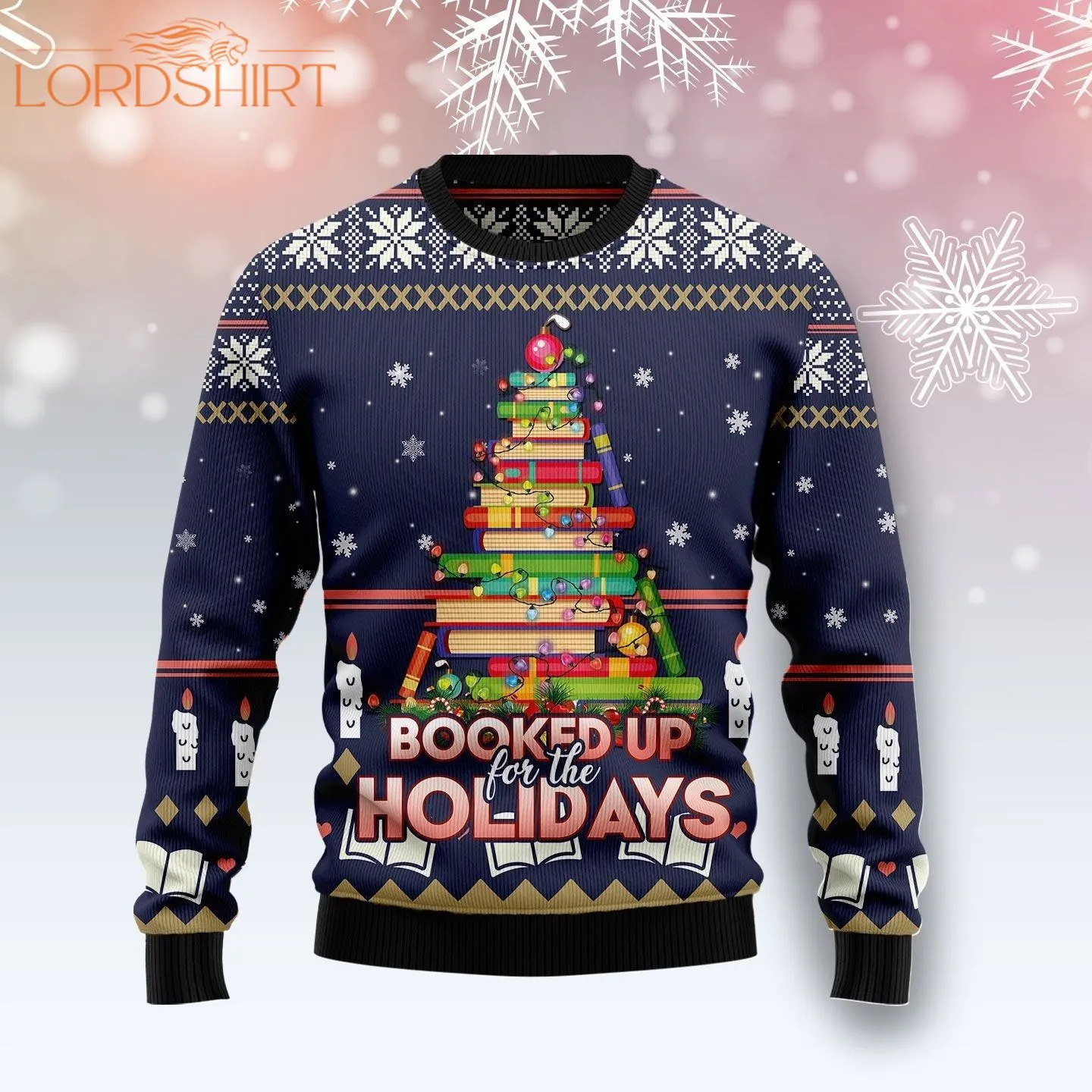 Book Christmas Tree Ugly Christmas Sweater