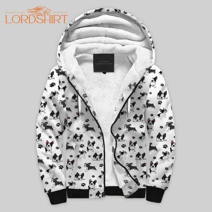 Boston Terrier Blanket Fleece Zip Hoodie All Over Print