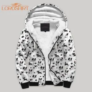 Boston Terrier Blanket Fleece Zip Hoodie All Over Print