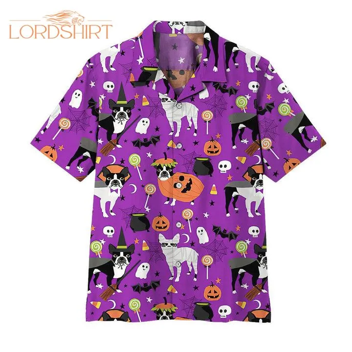 Boston Terrier Halloween Hawaiian Shirt