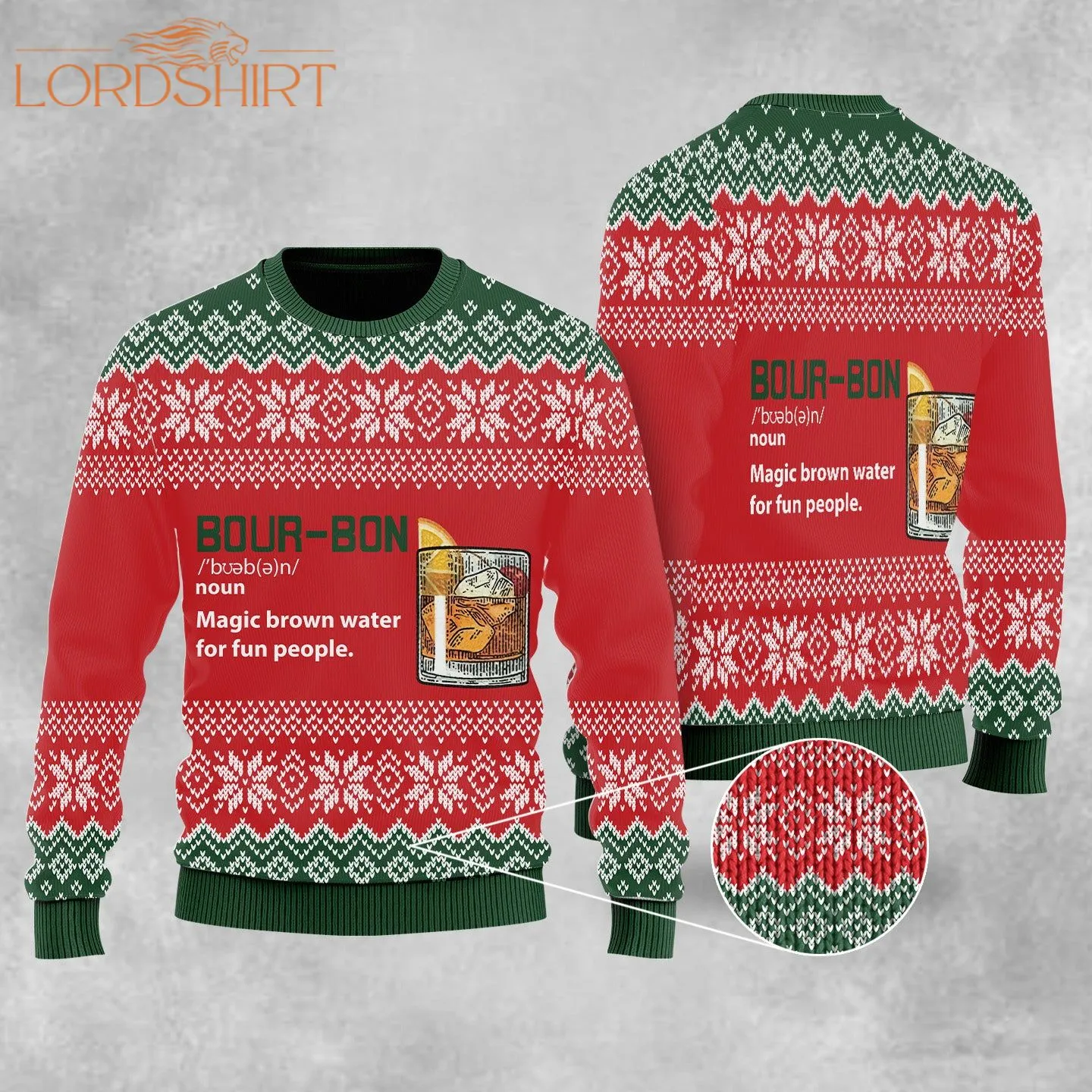 Bourbon Noun Ugly Christmas Sweater