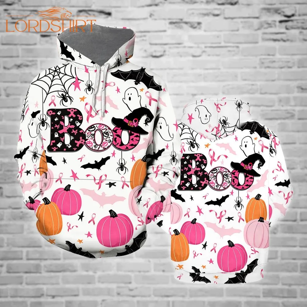 Breast Cancer Awareness Boos Pumpkins Halloween 3d All Over Print