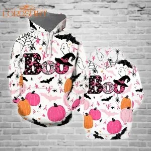 Breast Cancer Awareness Boos Pumpkins Halloween 3d All Over Print