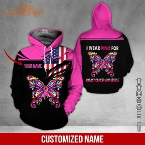 Breast Cancer Awareness Custom Name 3d All Over Print
