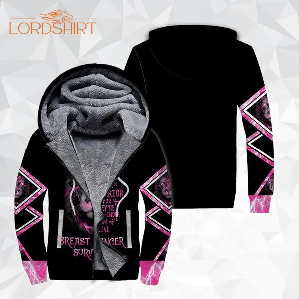 Breast Cancer Awareness Fleece Zip Hoodie All Over Print