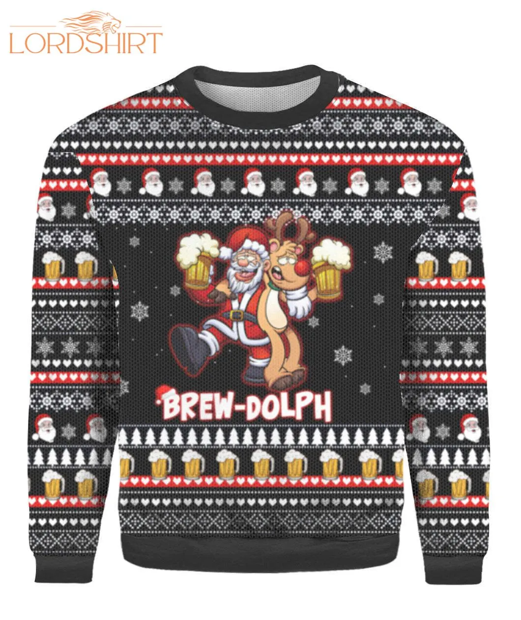 Brewdolph Reindeer Christmas Ugly Christmas Sweater