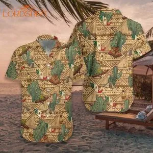 Cactus Mexico Symbols Vintage Hawaiian Shirt