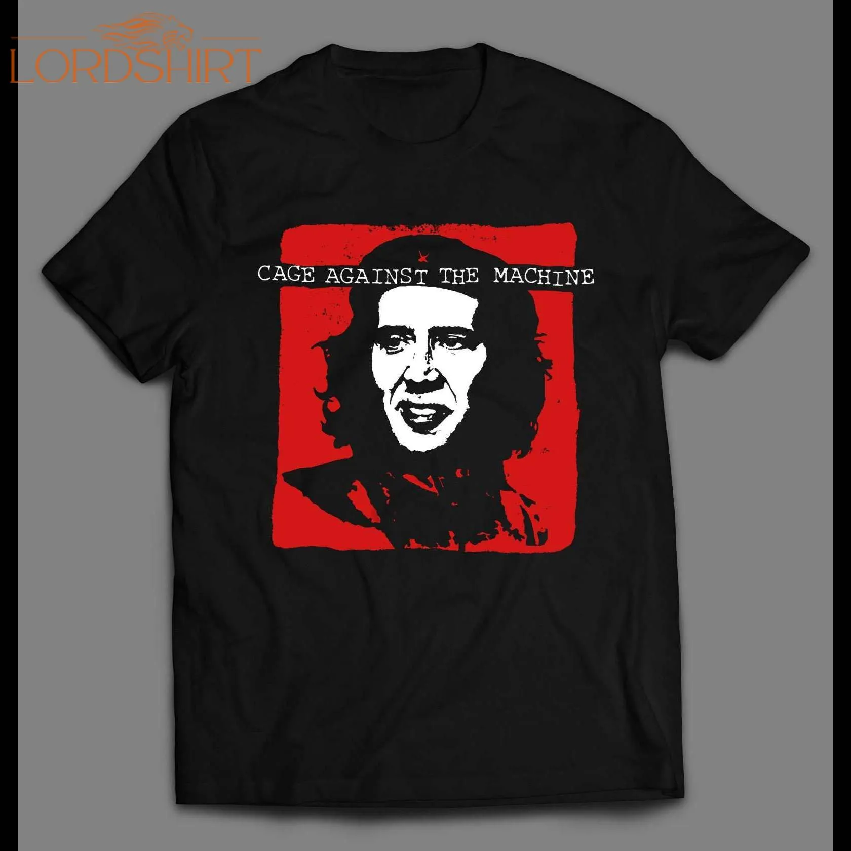 Cage Against The Machine Nicholas Cage Parody High Quality Shirt