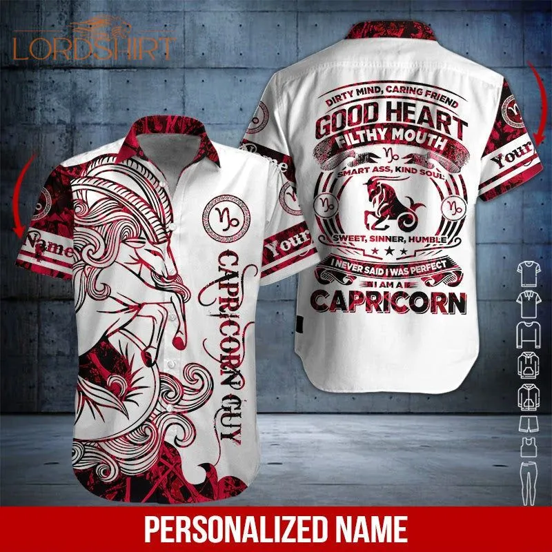 Capricorn Guy Custom Name Hawaiian Shirt