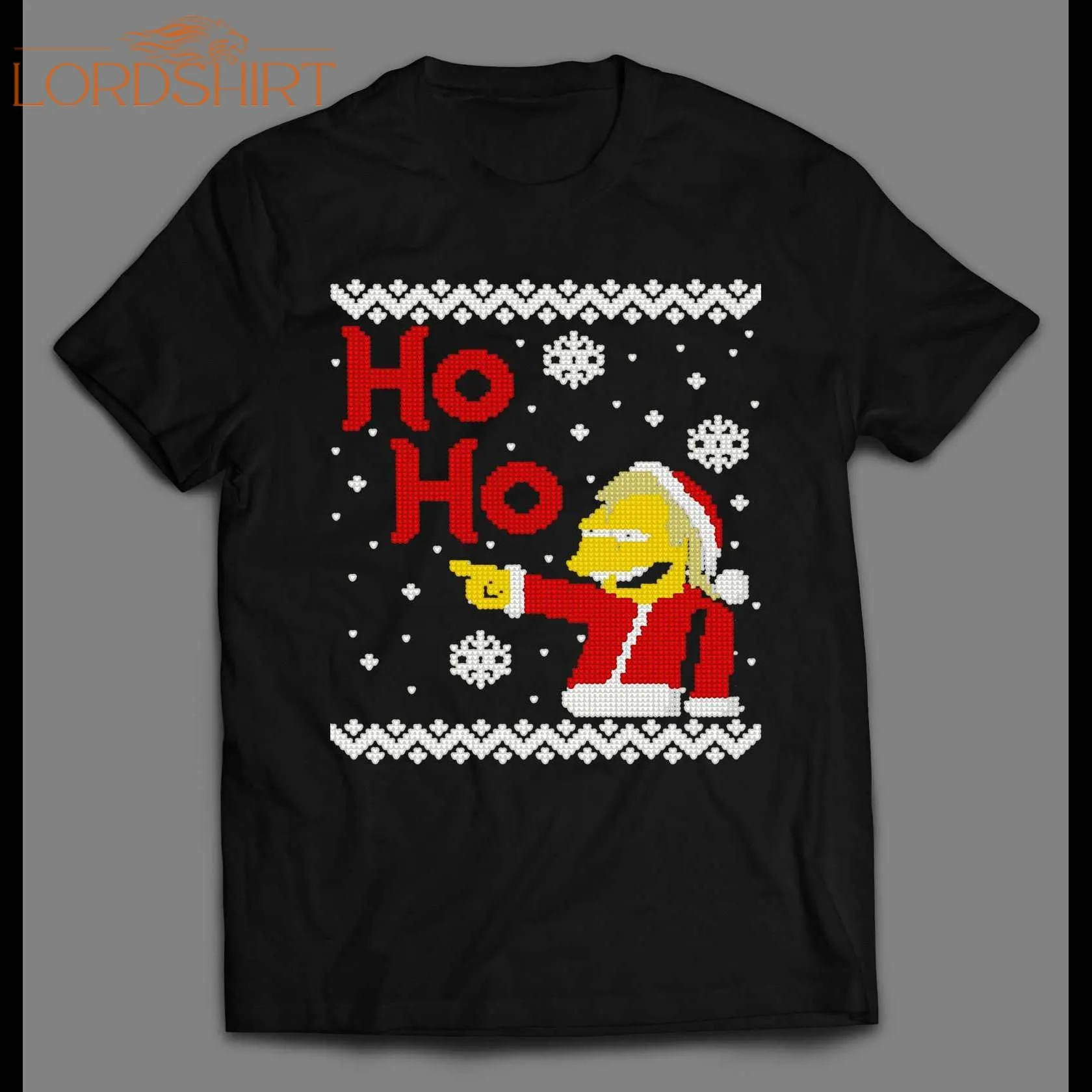 Cartoon Santa Nelson Ho-ho High Quality Holiday Shirt