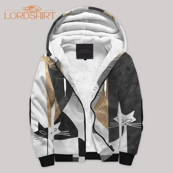 Cat Blanket Fleece Zip Hoodie All Over Print