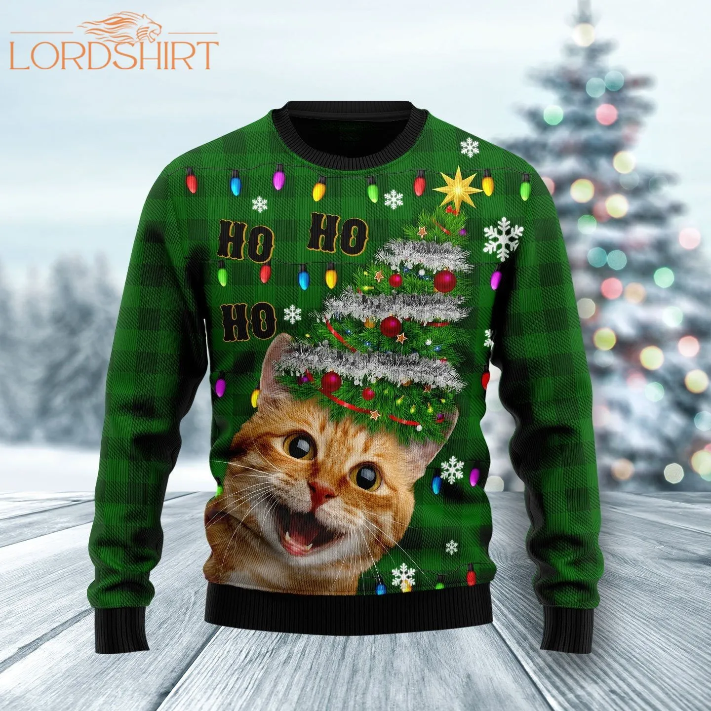 Cat Christmas Tree Ugly Christmas Sweater